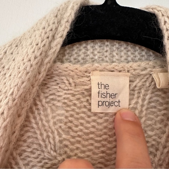The Fisher Project Eileen Fisher Linen Mohair Blend Knit Cardigan - Picture 5 of 7
